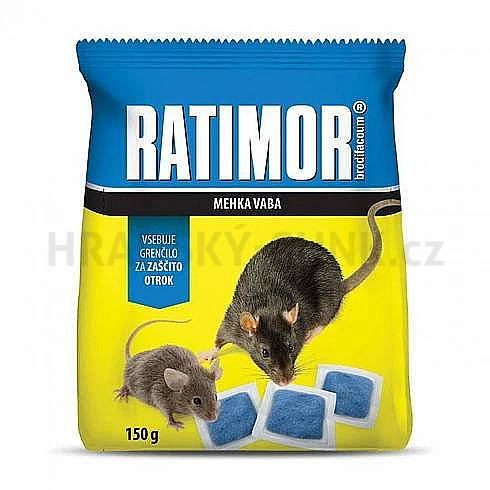 Ratimor Brodifacoum měkká nástraha 150g modrý sáček - polštářky