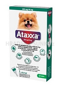 Ataxxa Spot-on Dog S 200mg/40mg 1x0,4ml ,  EXPIRACE 01/2026