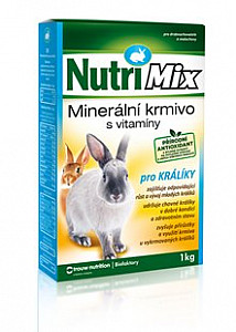 Nutrimix králík - 1 kg pro celoroční období - AD3E a jiné vitamíny, minerály, mikroprvky a aminokyseliny.