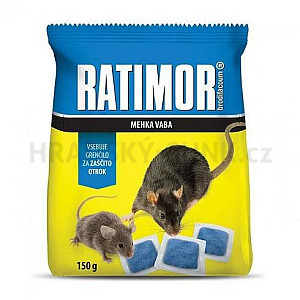 Ratimor Brodifacoum měkká nástraha 150g modrý sáček - polštářky