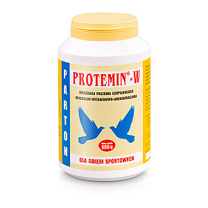 Protemin W obsahuje vitaminy, aminokyseliny, minerály, uhličitan vápenatý, laktoza, syrovátka a dextroza. 800g